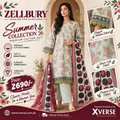Blooming Petals: Zellbury Summer Collection '26 Mint & Pink 3-Piece Cotton Suit