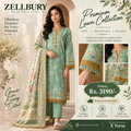 Minty Meadow: Zellbury Premium Lawn Collection 3-Piece Mint Green Suit