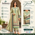 Zellbury Premium Lawn 3-Piece Suit – Pistachio Green Printed Collection | WUS26X38092