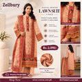 Zellbury Digital Printed Premium Lawn 3-Piece Suit – Elegant &amp; Breathable