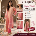 Zellbury Peach Gradient Digital Printed Lawn Suit – Subtle Prints, Lasting Impressions